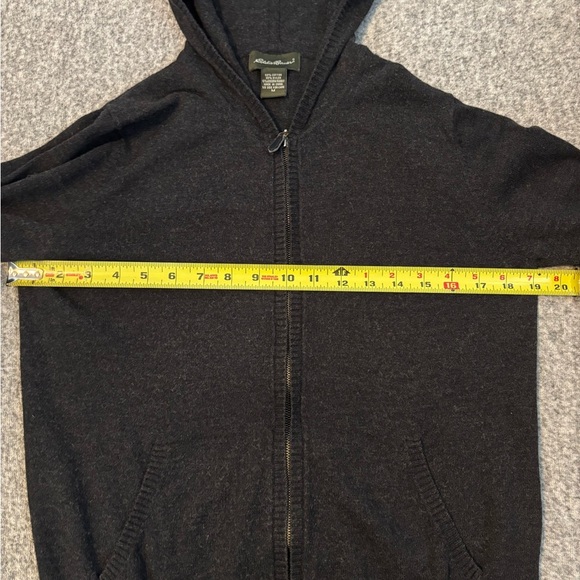 Vintage Eddie Bauer Zip Up Hoodie Charcoal Angora Blend Women’s M - Picture 4 of 7
